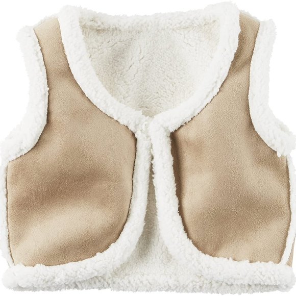 NWT Carter's Baby Girls 3-PC Sherpa Vest Set Floral L/S Dress Pant Outfi… - Picture 2 of 6